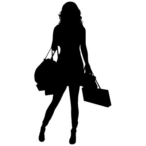 Online Shopping Silhouette Silhouette Png Download 600600 Free