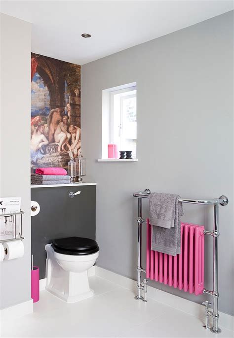 Opt for glass to see what's inside, or stow everything away in ceramic ones instead. Trendy Bathrooms that Combine Gray and Color in ...