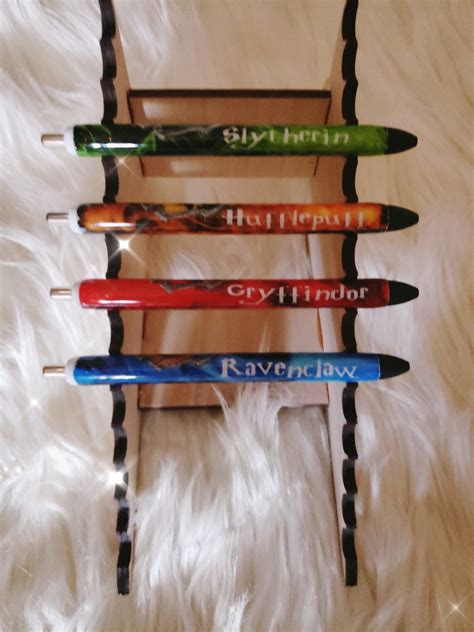 Custom Hogwarts House Pens Harry Potter Themed Pens Hogwarts Etsy