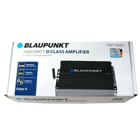 Blaupunkt Amp1804bt Car Audio 4 Channel Class D Amplifier 1600w With B