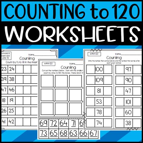 Counting To 120 Worksheets Read And Write Numerals 1nbta1 Made By