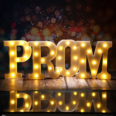 Buy Kathfly 4 Pcs Marquee Letter Lights Prom Sign Prom 2023 Light Up