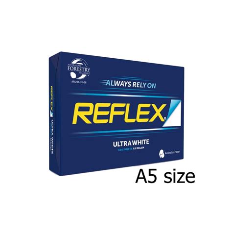 Reflex A4 Copy Paper 80gsm White Pack 500 Sheets Black Cat Printing