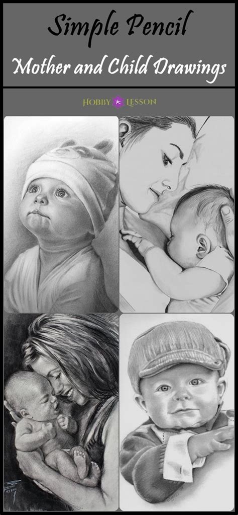 60 Simple Pencil Mother And Child Drawings