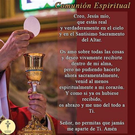 catholic healing on Instagram Oración de Comunión Espiritual