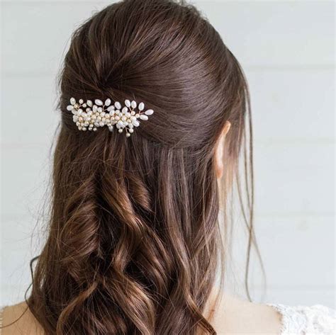 Alyssum Pearl Wedding Hair Comb By Victoria Millesime