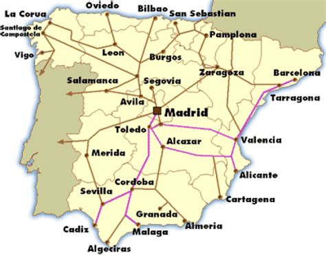 How To Travel Throughout Spain By Rail Spain Map Of Spain Spain Travel