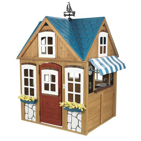 Scenic heights playhouse compact in design but still a blast, the scenic heights packs a whallop in a small working footprint. Seaside Cottage Outdoor Playhouse | Play houses, Playhouse ...