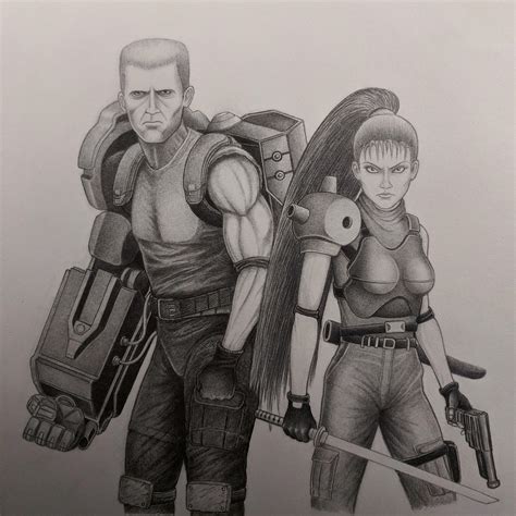 Dutch And Lt Linn Kurosawa From The Alien Vs Predator Arcade Game Fan Art By Me Rlv426