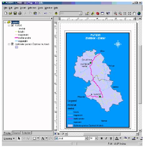 Using Map Template For Tourism Mapping In Zlatibor And Zlatar With
