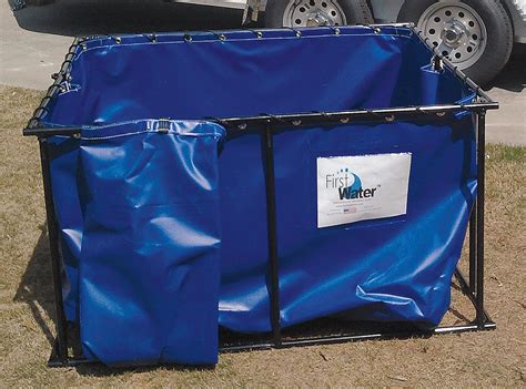 First Water 300 Gal Open Top Water Containment Tank 22 Oz Pvc Blue