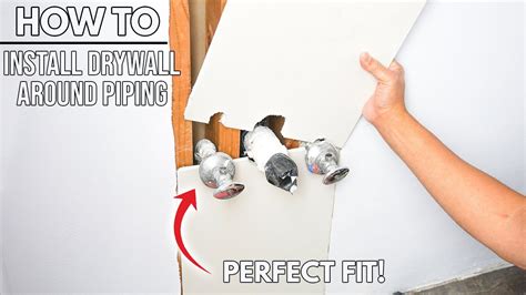 How To Install Drywall Around Pipes Perfectly Easy Diy For Beginners Youtube