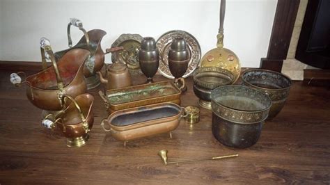 Collection Of 16 Oldantique Copper Objects Catawiki
