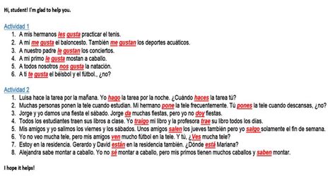 Solved Actividad 1 Los Gustos Complete Each Sentence To Express What