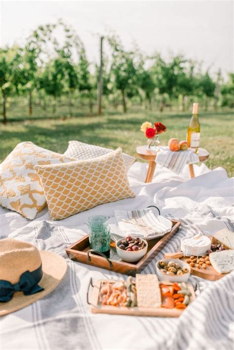 A Picnic Proposal Complete With A Stunning Vineyard Setting Picnic