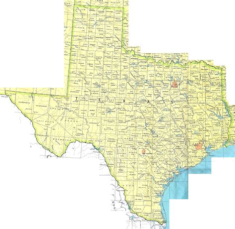 Detailed Map Of Texas State The State Of Texas Detailed Map Vidiani