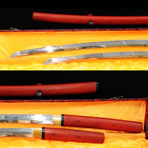 Hand Forged Japanese Daisho Katanawakizashi Sword Set 1095 High Carbon