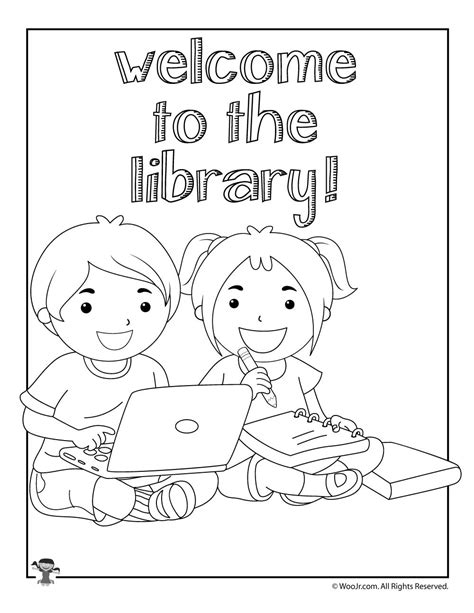 Free Printable Library Coloring Pages Printable Templates