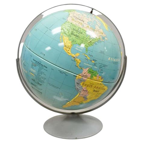 World Relief Globe By Nystrom For Sale At 1stdibs Nystrom Globes