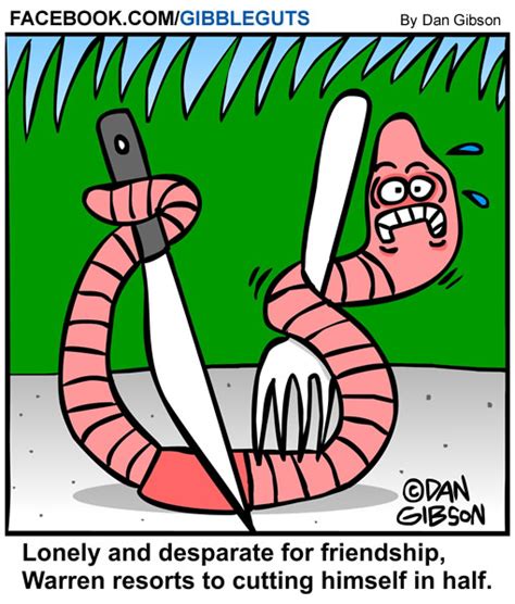 Lonely Worm Cartoon From Gibbleguts