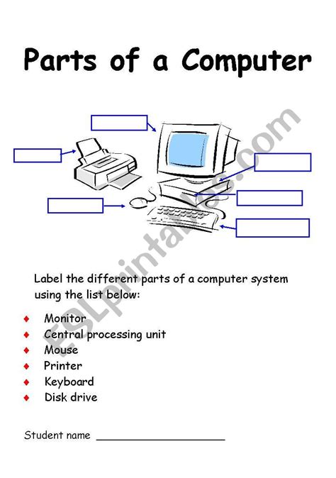 35 Computer Parts With Label Labels For Your Ideas