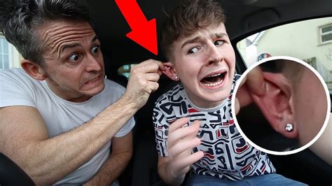 Kid Gets His Ear Pierced Prank On Dad Bad Idea Youtube