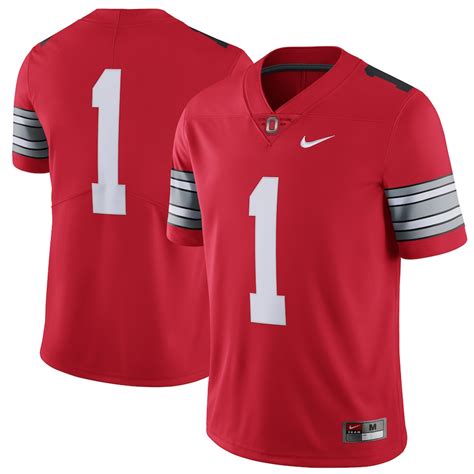 Nike 1 Ohio State Buckeyes Scarlet 2018 Spring Game Limited Jersey