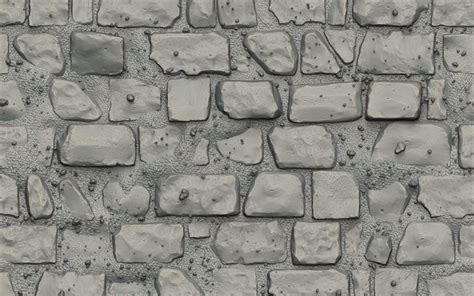 Download Wallpapers Gray Stone Wall 3d Textures Gray Stones Stones