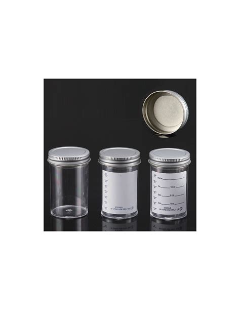 100ml Sterile Container Metal Cap Label Pk 200