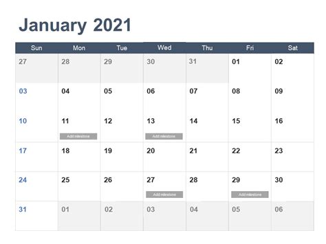 Use This Calendar PowerPoint Template And Begin Planning For 2021 In