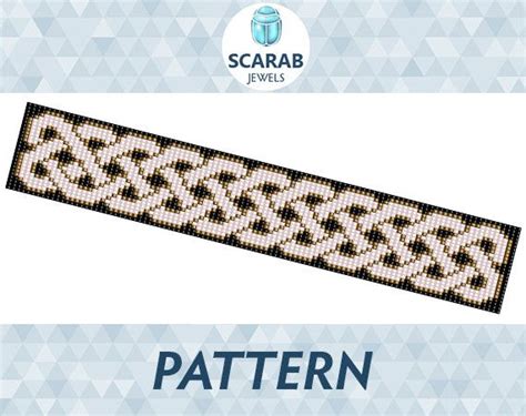 Celtic Knot Pattern Loom Beading Bracelet Cuff Bead Pattern