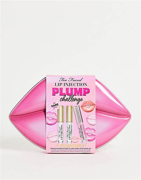 Too Faced Limited Edition Lip Injection Plump Challenge Lip Plumper T Set Save 31 Asos