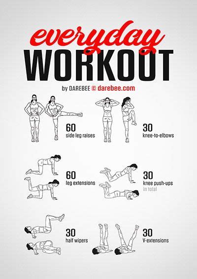 Everyday Workout Everyday Workout At Home Workout Plan Workout For