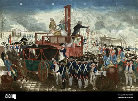 La Ejecución Del Rey Luis Xvi El 21st De Enero De 1793 Durante La Revolución Francesa Fotografía