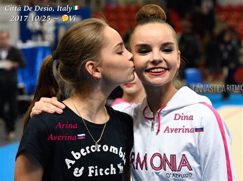 Arina🇷🇺 Gives Her Twin Sister Dina Averina Russia🇷🇺 A Kiss💋and Congratulates With He