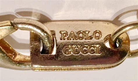 Gucci Gold Plate Chain Link Choker Necklace By Paolo Gucci For Sale At