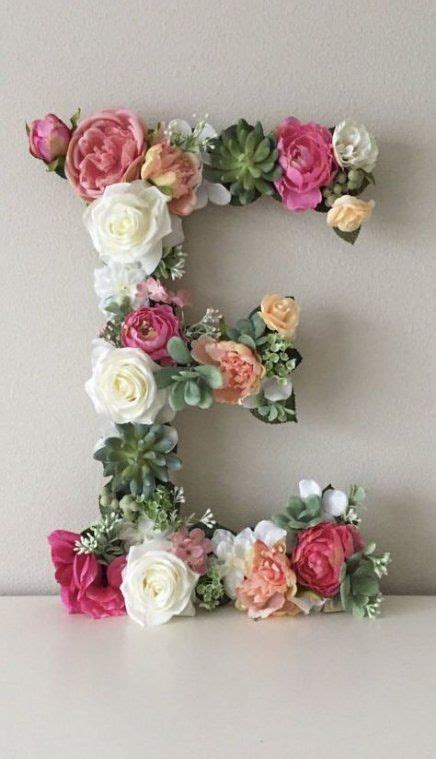 Baby Shower Diy Decorations Floral Letters 58 Ideas In 2020 Flower