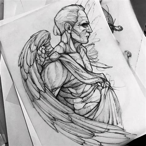 Angel Drawing Fredao Oliveira Angel Drawing Drawings Tattoo Sketches