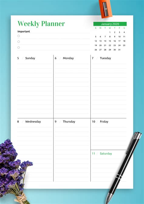 Printable Week Calendar