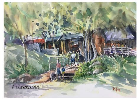 Последние твиты от desa waterpark (@desawaterpark). Desa Park city waterfront Watercolour by Brian Tai | Art ...