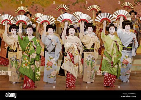 The Miyako Odori A Geisha Dance Performance A Maiko Kyoto Japan