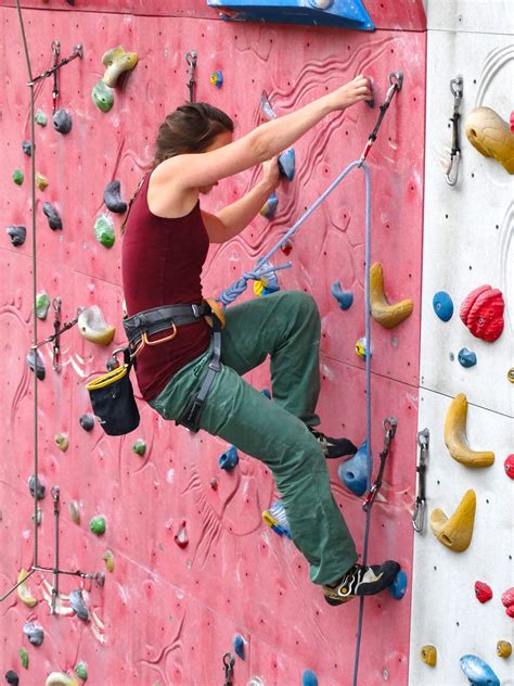 Free Images : woman, play, adventure, rock climbing, climber, leisure ...