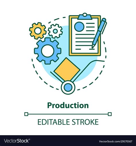 Production Concept Icon Manufacturing Process Vector Image