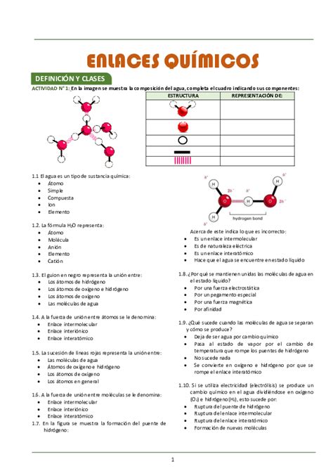 Pdf Enlaces QuÍmicos W Elard Zuni