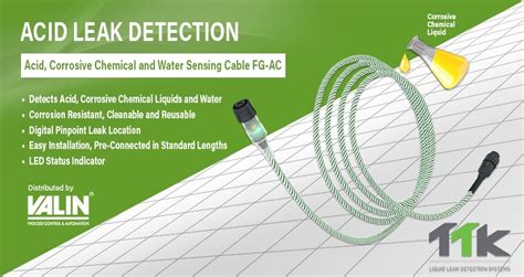 Sensing Cable Optimized For Corrosive Chemical Liquids Detection Valin