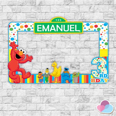 Elmo Birthday Sesame Street Photo Booth Frame Sesame Street Party Artofit