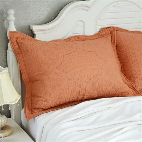 Brandream Quilted Pillow Shams Standard Size Set Of 2 100 Cotton