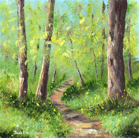 Janet M Grahams Painting Blog Spring Woods In Acrylics