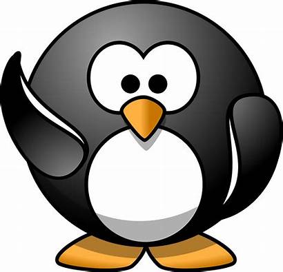 Penguin Waving Clipart Sign