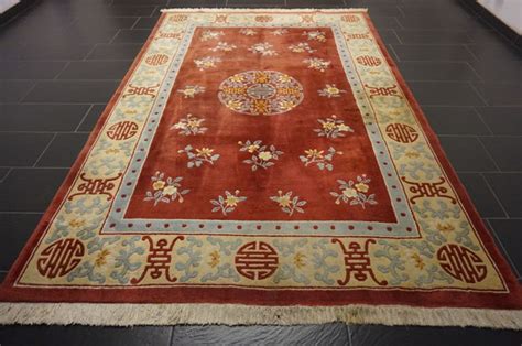 Diese lange tradition ist ein beweis für die hohe qualität der chinesischen teppiche. Schöner Alter Handgeknüpfter China Teppich China Art Deco ...